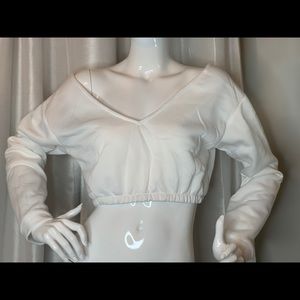 Brand New White Off-Shoulder Crop Top